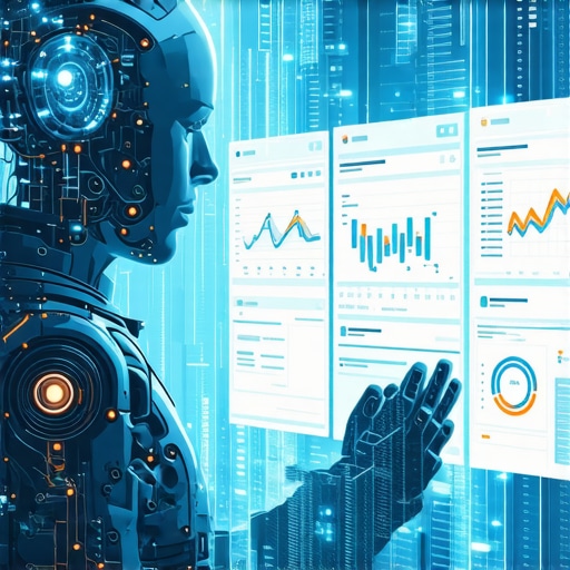 AI analyzing local SEO metrics on a digital dashboard