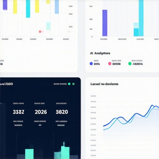 Dashboard with local SEO analytics and AI insights.