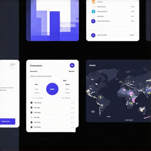 Dashboard with local SEO metrics and map rankings