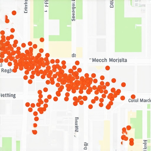 GIS map with customer data visualization for local marketing