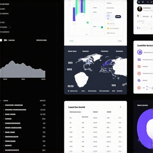 Futuristic dashboard with local SEO analytics and AI insights
