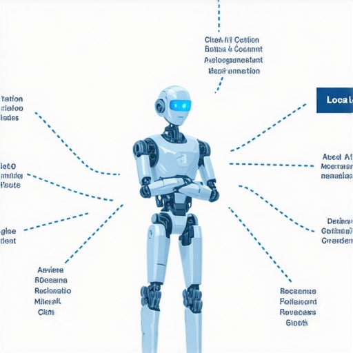 Infographic showing how AI tools enhance local SEO efforts for faster maps and rankings growth