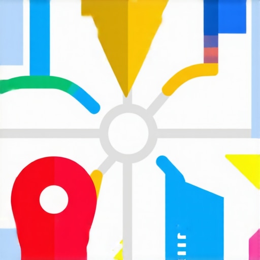 Illustration of geofencing, beacons, and customer data analytics for local business marketing.