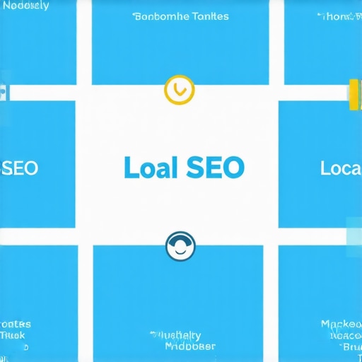 Infographic illustrating key local SEO ranking factors for map optimization