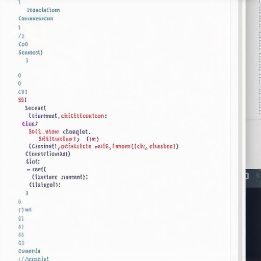 Code editor showing schema markup for local SEO optimization