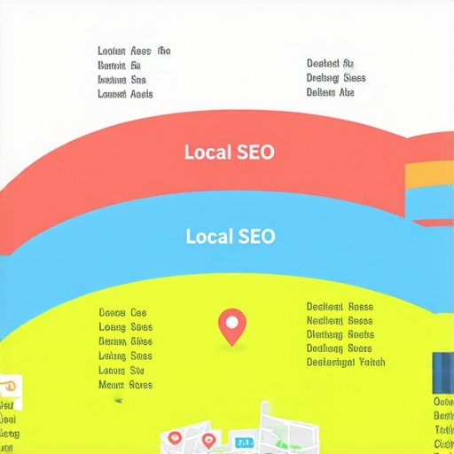 Layers of Strategic Local SEO Implementation Infographic illustrating advanced local SEO layers including behavioral signals, structured data, and AI integration.