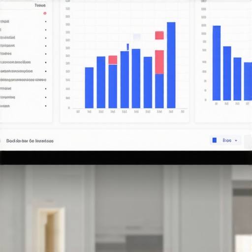 Graphic showing AI analytics dashboard with local neighborhood heatmaps and trend data