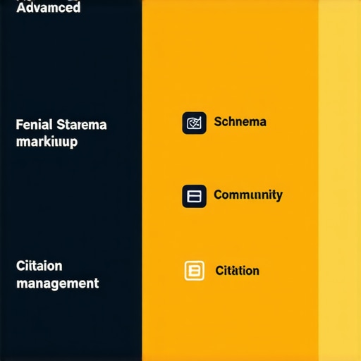 Advanced Local Map Optimization Strategies Infographic illustrating expert-level local SEO tactics like schema markup, community involvement, and citation accuracy for map dominance.