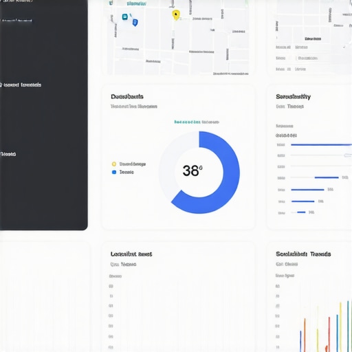 Advanced Local SEO Analytics Dashboard Screenshot of a local SEO analytics dashboard with maps and trend graphs.