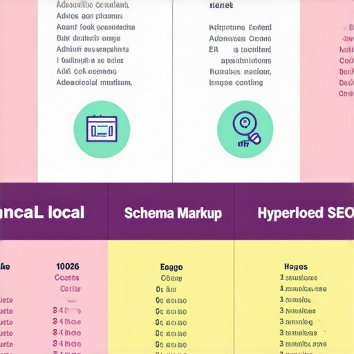 Infographic of local SEO techniques such as schema markup, hyperlocal content, and AI analytics for 2026.