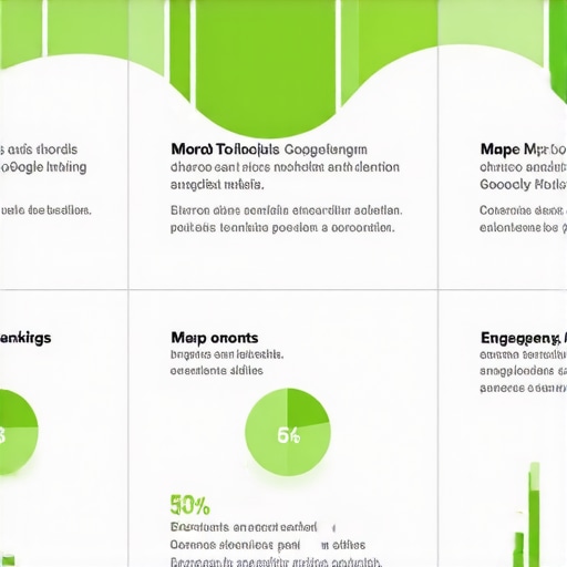 Graphical representation of user engagement metrics influencing Google Maps visibility