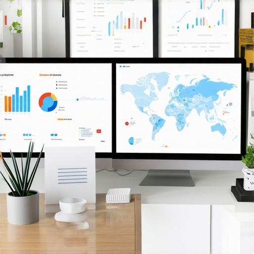 Data-Driven Local SEO Strategy Person analyzing local SEO data and analytics on multiple screens