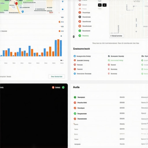 Geospatial Analytics Dashboard for Local SEO Dashboard showing geospatial data and maps for local SEO optimization.