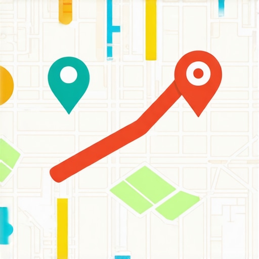 Map showing local businesses with upward growth arrows