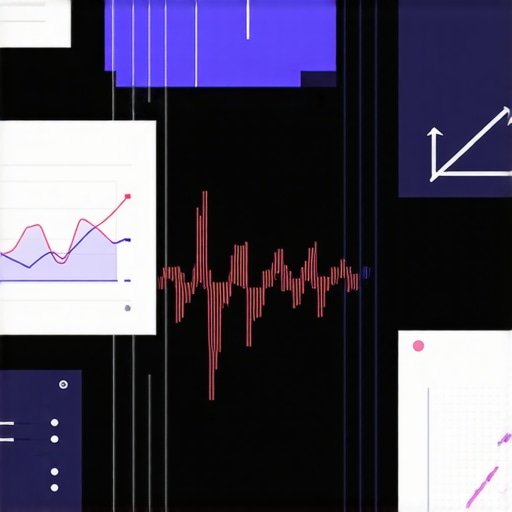 AI analyzing local search data with graphs, keywords, and signals visualized