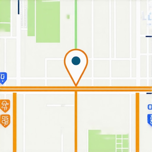 Illustration of a digital map with data signals and AI elements highlighting local business optimization.