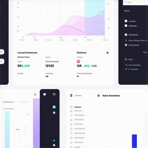 Screenshot of an AI-powered local SEO analytics dashboard with charts and metrics.