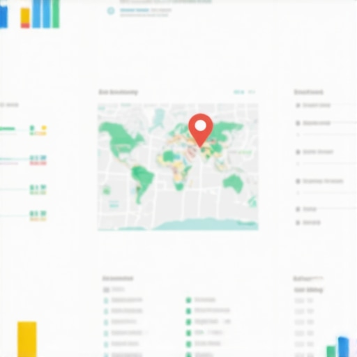 Business analytics dashboard showcasing local SEO metrics and maps