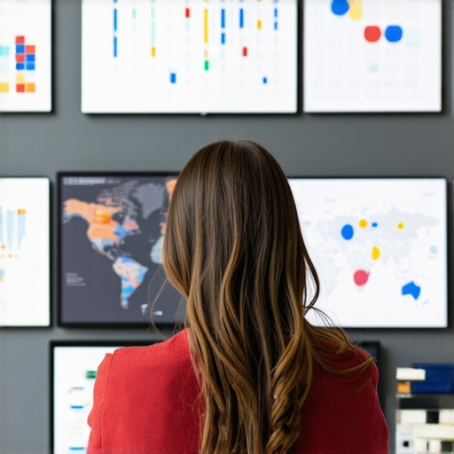 Business owner reviewing map performance analytics on a digital dashboard
