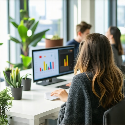 Team analyzing local SEO data advancements with analytics dashboard