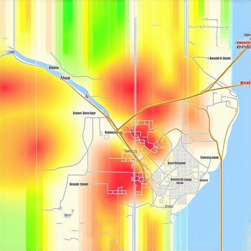 Heat map illustrating micro-movement patterns within a neighborhood for local SEO.