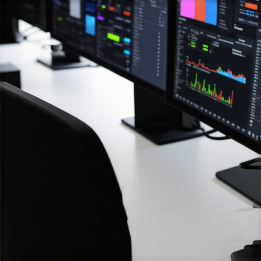 SEO Optimization with AI Tools in 2026 Expert analyzing local SEO data using AI-powered software on multiple screens.