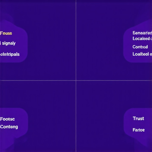 Visual representation of advanced local SEO signal integration.