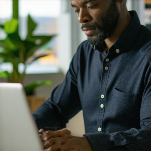 Business owner managing niche-specific local directory listings on a laptop.