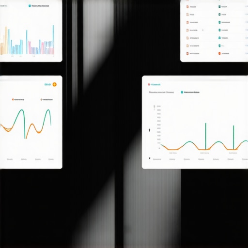 A visualization of AI sentiment analysis with graphs and customer feedback data