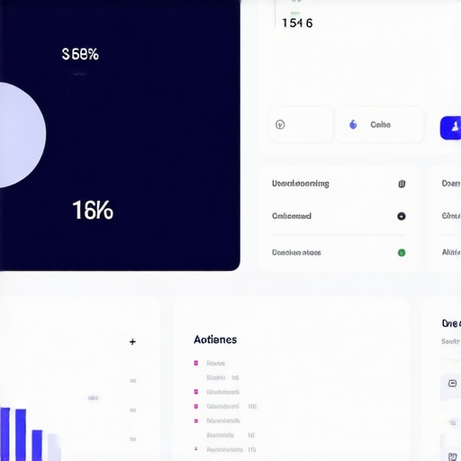 Dashboard displaying local search analytics with AI features.