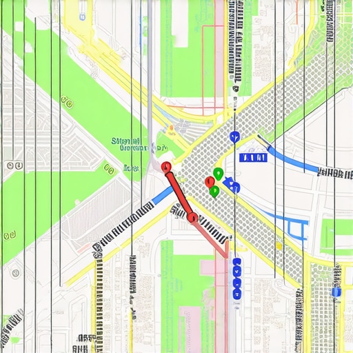 Detailed digital map illustrating geospatial signals and proximity clusters.