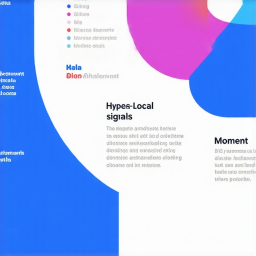 Infographic showing hyper-local signals, micro-moment data, and their role in enhancing map visibility.