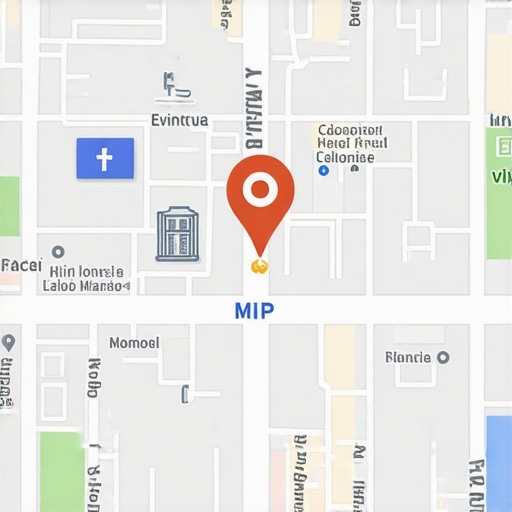 Map with landmarks highlighting local SEO strategies.