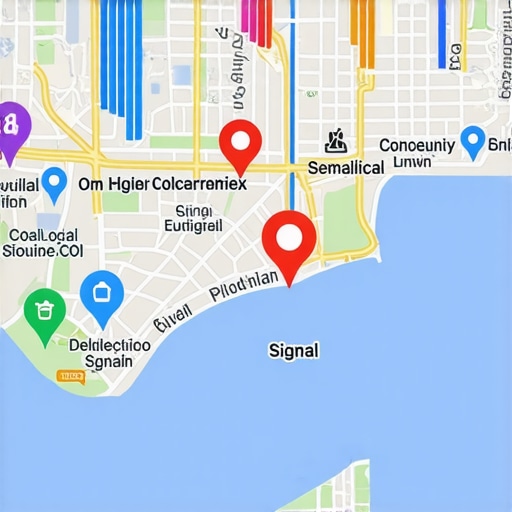 Map visualization showing integrated real-time local signals and community data.