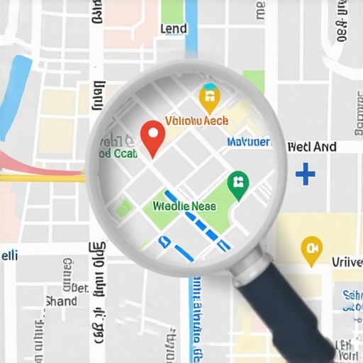 Detailed map highlighting specific neighborhood businesses