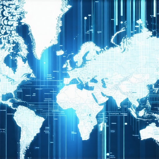 Illustration of interconnected signals like social media, sensors, and structured data enhancing local search rankings