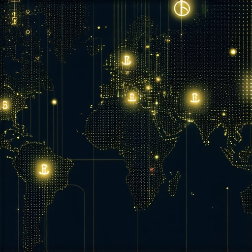 Next-Gen Local Map Resilience Illustration of interconnected signals and blockchain icons representing advanced local map security techniques.