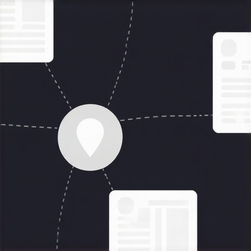 Diagram illustrating how geo-tagged multimedia, schema, and community links enhance local SEO and map rankings.