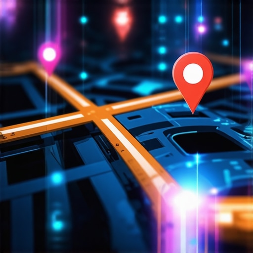 Digital illustration of an advanced local map highlighting business signals and growth tactics