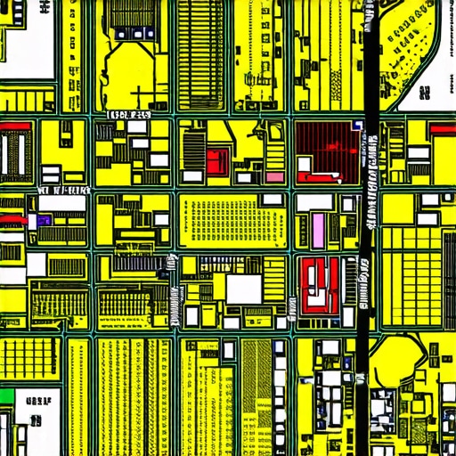 Map highlighting local landmarks for hyper-local SEO strategies.