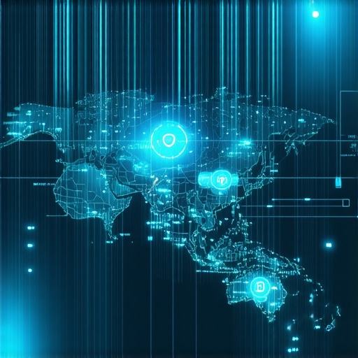 Digital map showing AI-driven local SEO data analytics and business rankings