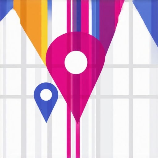 Map with AI-driven local business markers and data insights
