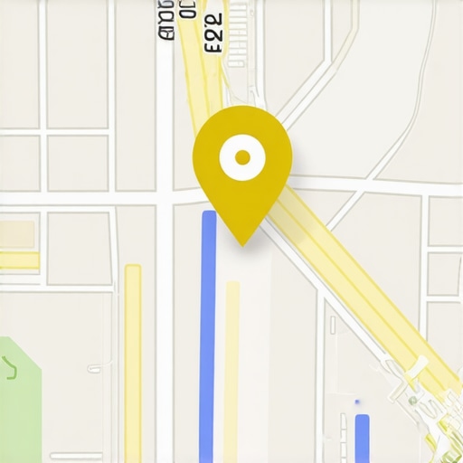 A detailed digital map showing geolocation pins and analytics data visualizations