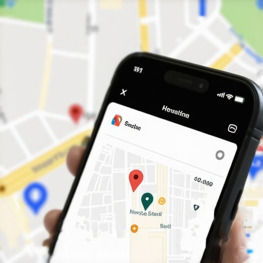 Mobile phone showing geo-targeted notification for local customer engagement.