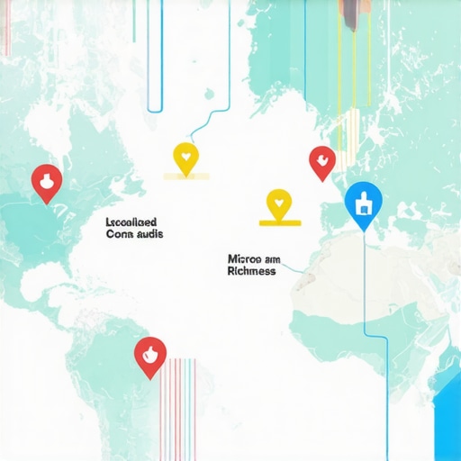 Digital micro-map illustrating neighborhood segmentation with micro-audits and localized content