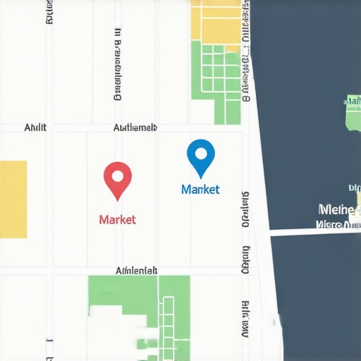 Digital map illustrating localized signal points for map ranking strategies.